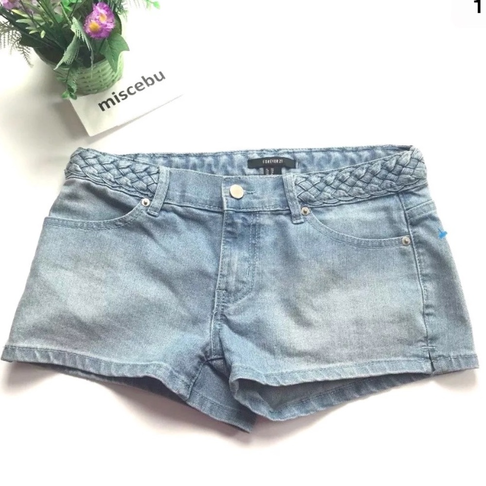 Forever 21 booty shorts short 26 blue denim